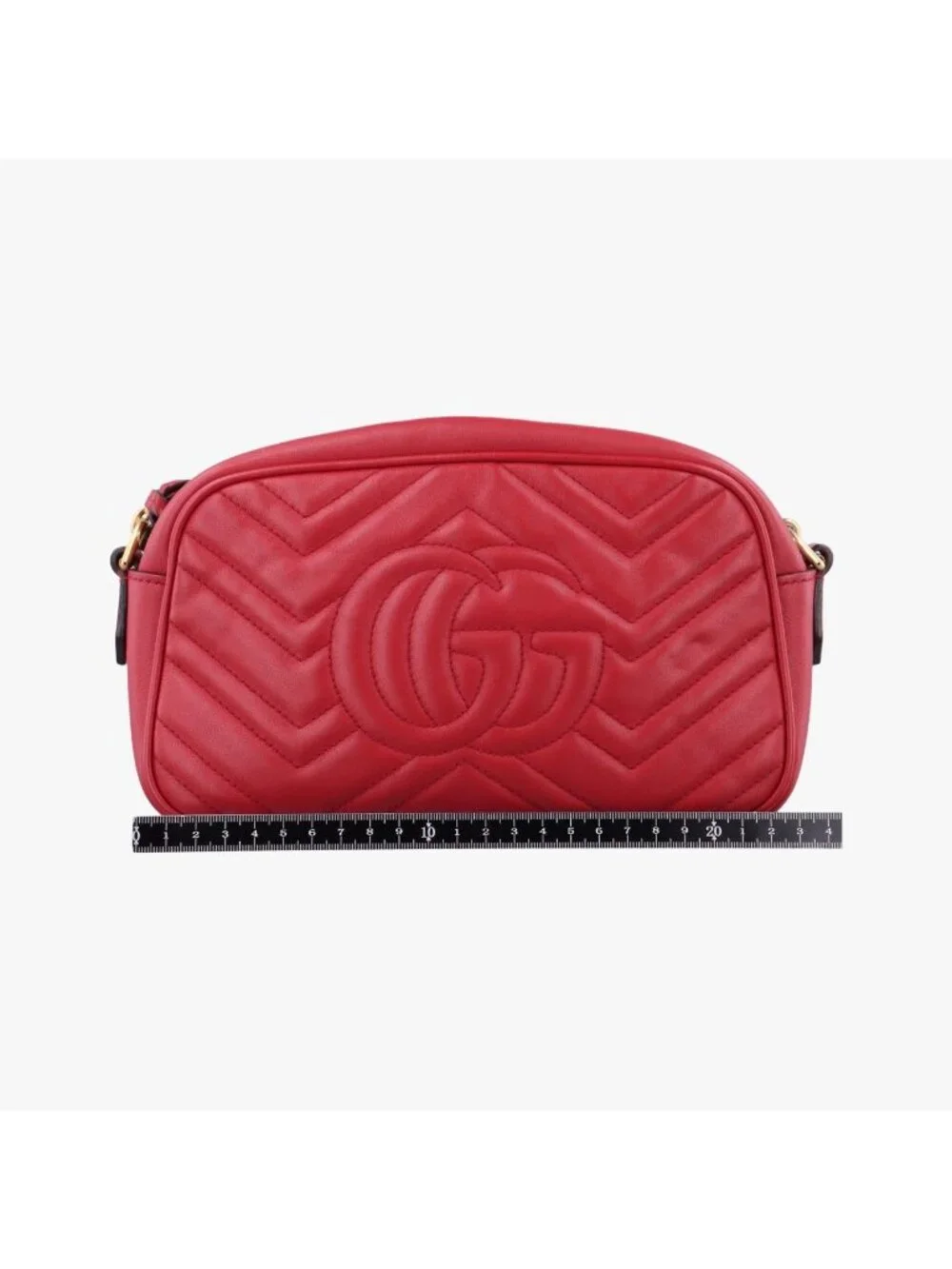 Gucci GG Marmont Red Leather Shoulder Bag